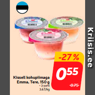 Allahindlus - Kissell kohupiimaga Emma, Tere, 150 g