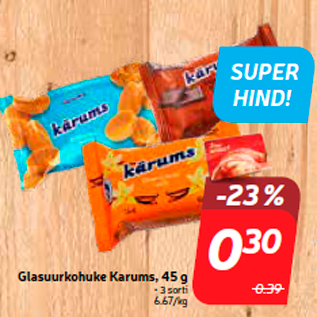 Allahindlus - Glasuurkohuke Karums, 45 g