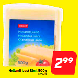 Allahindlus - Hollandi juust Rimi, 500 g