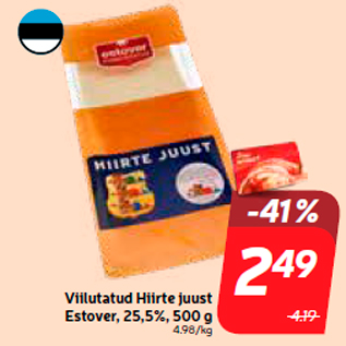 Allahindlus - Viilutatud Hiirte juust Estover, 25,5%, 500 g