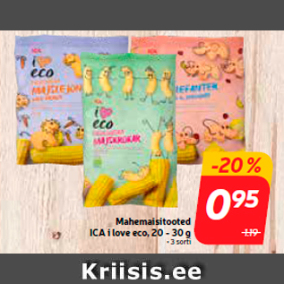 Allahindlus - Mahemaisitooted ICA i love eco, 20 - 30 g