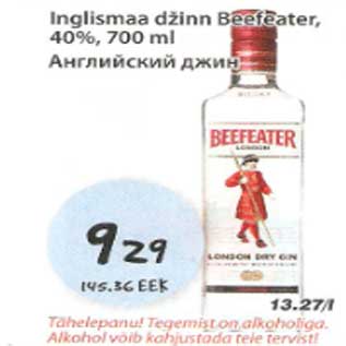 Allahindlus - Inglismaa džinn Beefeater