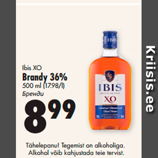 Allahindlus - Ibis XO Brandy 36%