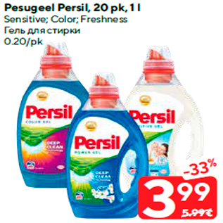 Allahindlus - Pesugeel Persil, 20 pk, 1 l