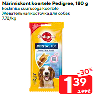 Allahindlus - Närimiskont koertele Pedigree, 180 g