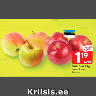 Allahindlus - Eesti õun, 1 kg