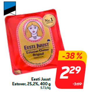 Allahindlus - Eesti Juust Estover, 25,2%, 400 g
