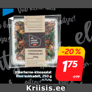 Allahindlus - Kikerherne-kinoasalat Rimi kokkadelt, 250 g