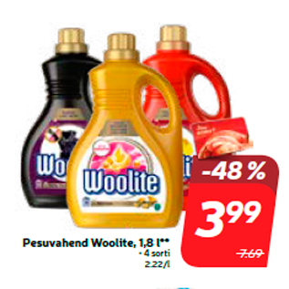 Скидка - Моющее средство Woolite, 1,8 л **