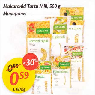 Allahindlus - Makaronid Tartu Mill, 500 g