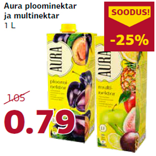 Allahindlus - Aura ploominektar ja multinektar 1 L