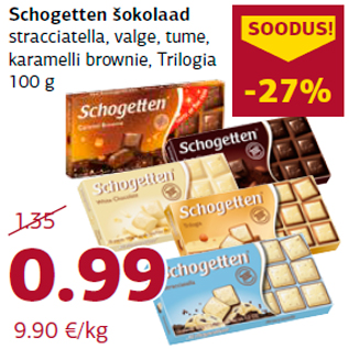 Allahindlus - Schogetten šokolaad