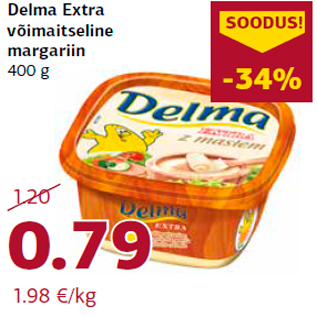 Allahindlus - Delma Extra võimaitseline margariin 400 g
