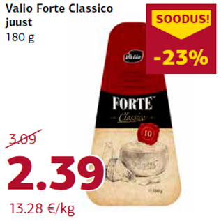 Allahindlus - Valio Forte Classico juust 180 g