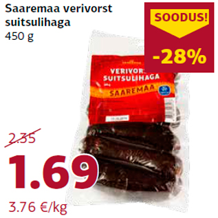 Allahindlus - Saaremaa verivorst suitsulihaga 450 g