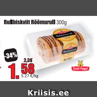 Allahindlus - Rullbiskviit Rõõmurull 300 g