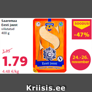 Allahindlus - Saaremaa Eesti juust