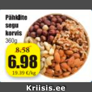 Allahindlus - Pähklite segu korvis 360 g