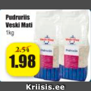 Allahindlus - Pudruriis Veski Mati 1 kg