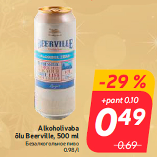 Allahindlus - Alkoholivaba õlu Beerville, 500 ml