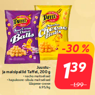 Allahindlus - Juustuja maisipallid Taffel, 200 g