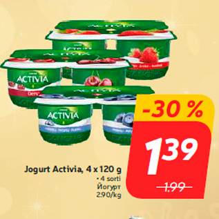 Allahindlus - Jogurt Activia, 4 x 120 g