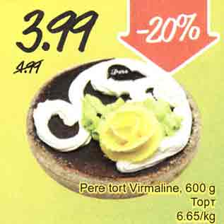 Allahindlus - Pere tort Virmaline, 600 g