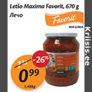 Allahindlus - Letšo Maxima Favorit, 670 g