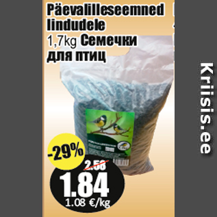 Allahindlus - Päevalilleseemned lindudele 1,7kg