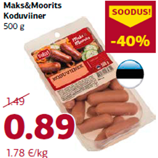 Allahindlus - Maks&Moorits Koduviiner 500 g