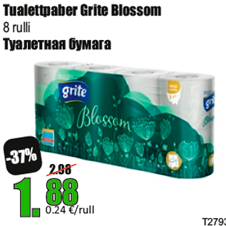 Allahindlus - Tualettpaber Grite Blossom 8 rulli