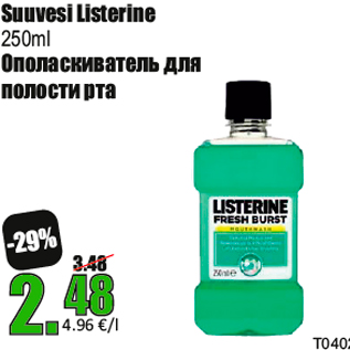 Allahindlus - Suuvesi Listerine 250ml