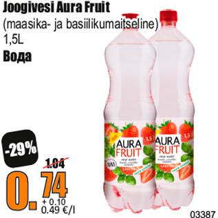 Allahindlus - Joogivesi Aura Fruit