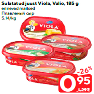 Allahindlus - Sulatatud juust Viola, Valio, 185 g