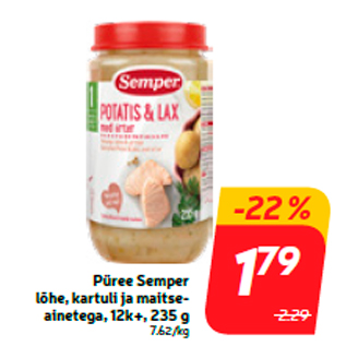 Allahindlus - Püree Semper lõhe, kartuli ja maitseainetega, 12k+, 235 g