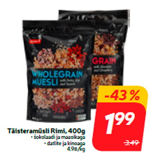 Allahindlus - Täisteramüsli Rimi, 400g