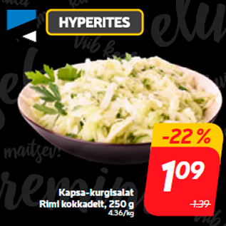 Allahindlus - Kapsa-kurgisalat Rimi kokkadelt, 250 g