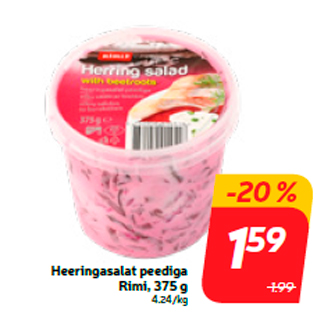 Allahindlus - Heeringasalat peediga Rimi, 375 g