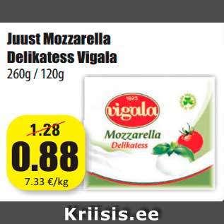 Allahindlus - Juust Mozzarella Delikatess Vigala