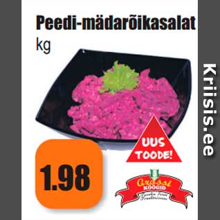 Allahindlus - Peedi-mädarõikasalat kg