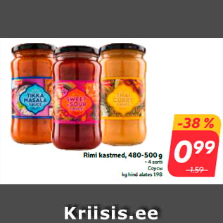 Allahindlus - Rimi kastmed, 480-500 g