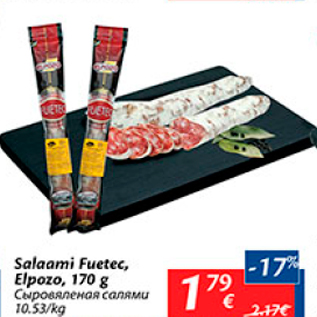 Allahindlus - Salaami Fuetec, Elpozo, 170 g