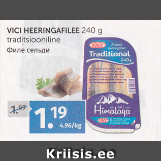 Allahindlus - VICI HEERINGAFILEE 240 G