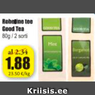 Allahindlus - Roheline tee Good Tea