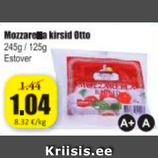 Allahindlus - Mozzarella kirsid Otto