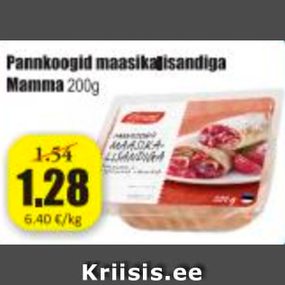 Allahindlus - Pannkoogid maasikalisandiga Mamma 200 g