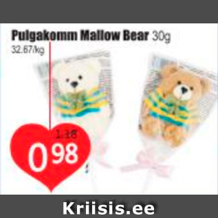 Allahindlus - Pulgakomm Mallow Bear 30 g