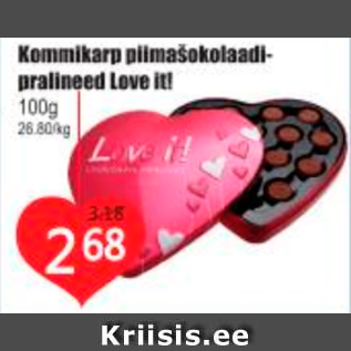 Allahindlus - Kommikarp piimasokolaadipralineed Love it!