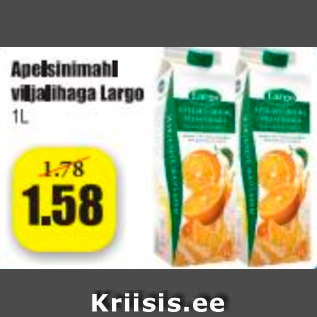 Скидка - Апельсиновый сок с мякотью Largo 1 л