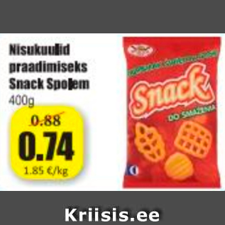 Allahindlus - Nisukuulid praadimiseks Snack Spolem 400 g